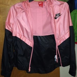 pink and black nike windbreaker